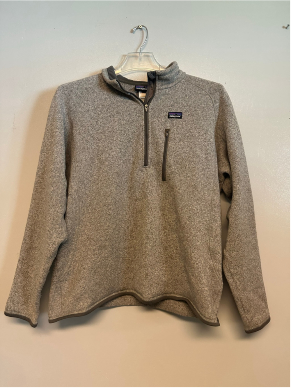 Patagonia Better Sweater 1/4 Zip Pullover Grey Mens Size XL